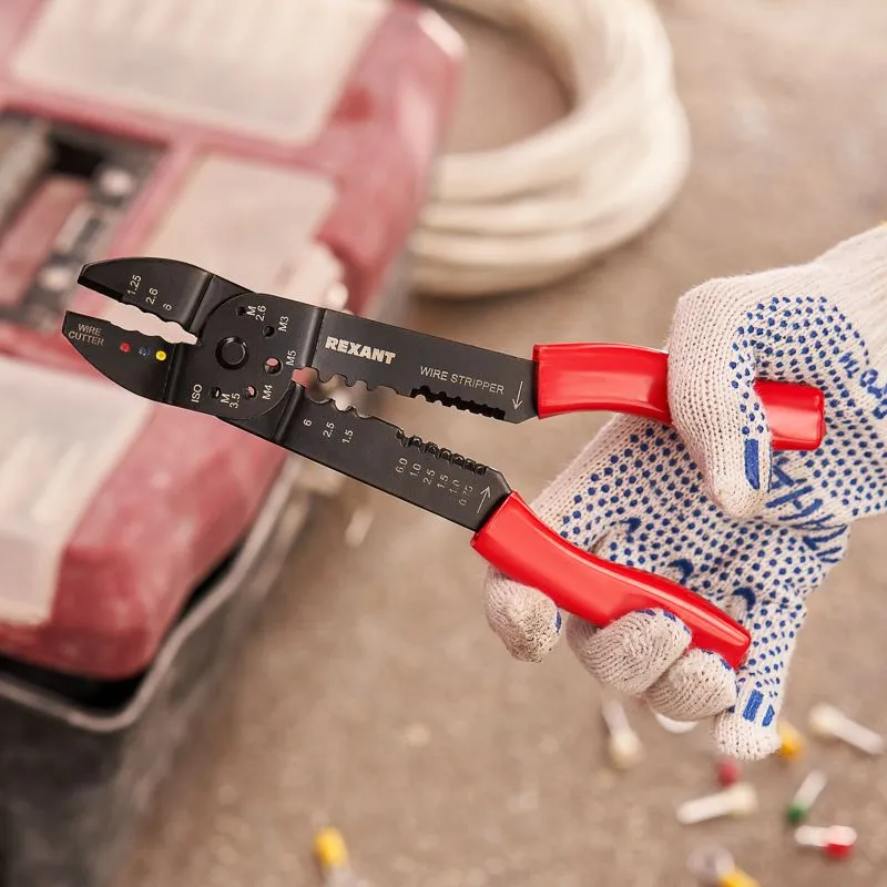 Кримпер HT-204 для обжима наконечников и зачистки проводов REXANT - Фото 2