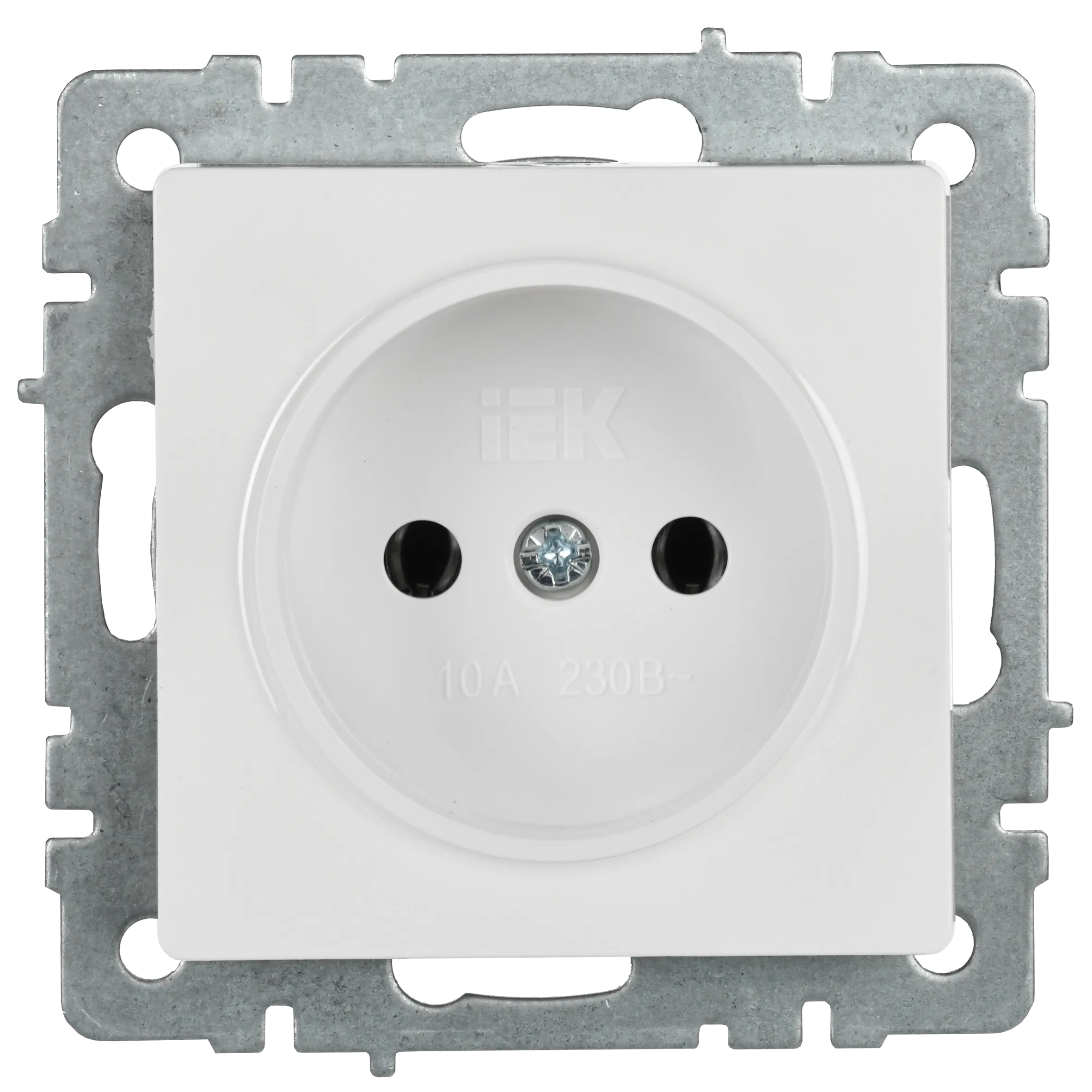 BRITE Розетка 1-местная без заземления без защитных шторок 10А РС10-1-0-БрБ белый IEK - Фото 7