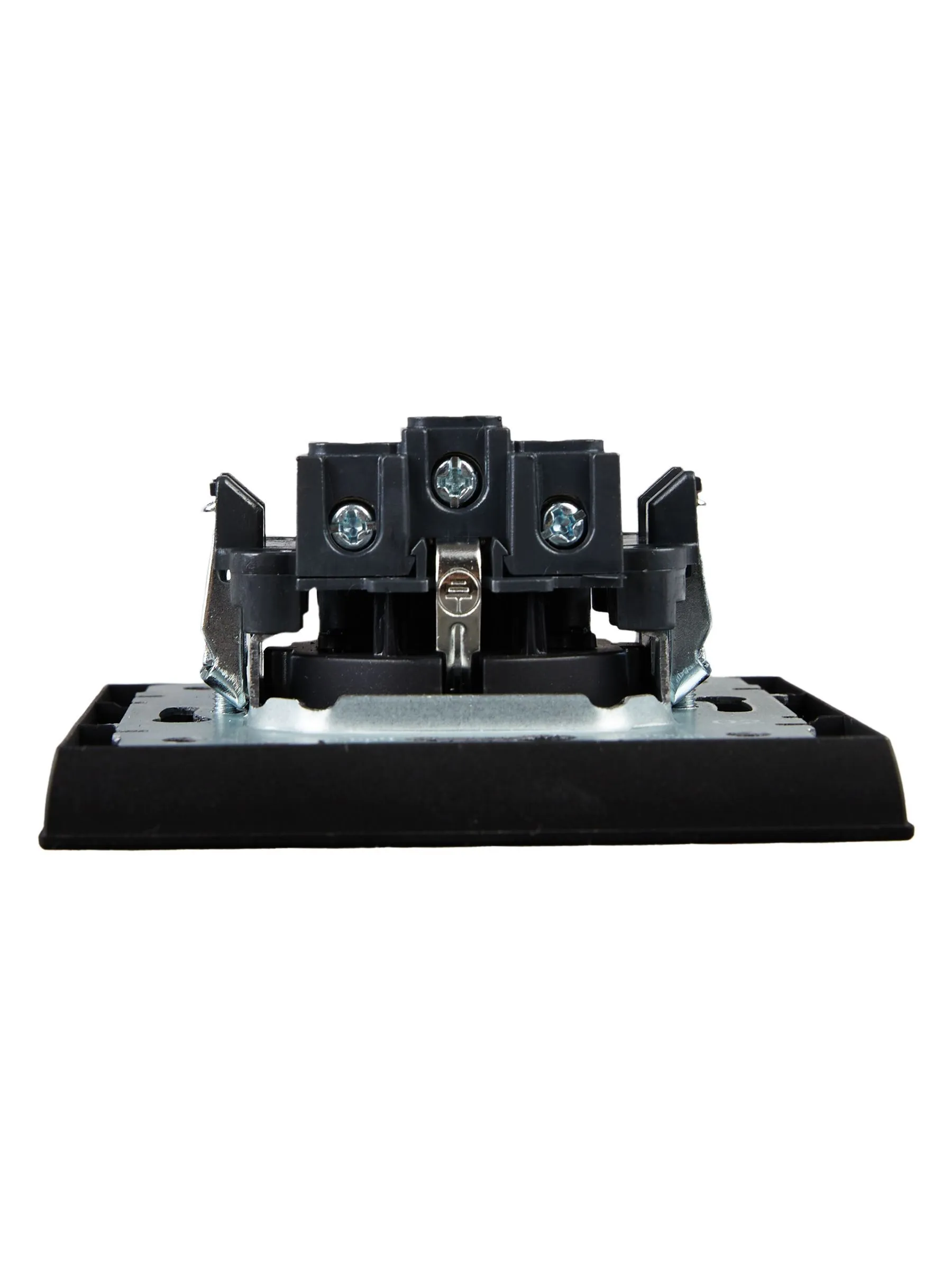 BRITE Розетка 1-местная с заземлением с защитными шторками 16А в сборе РСР14-1-0-БрЧ черный IEK - Фото 2