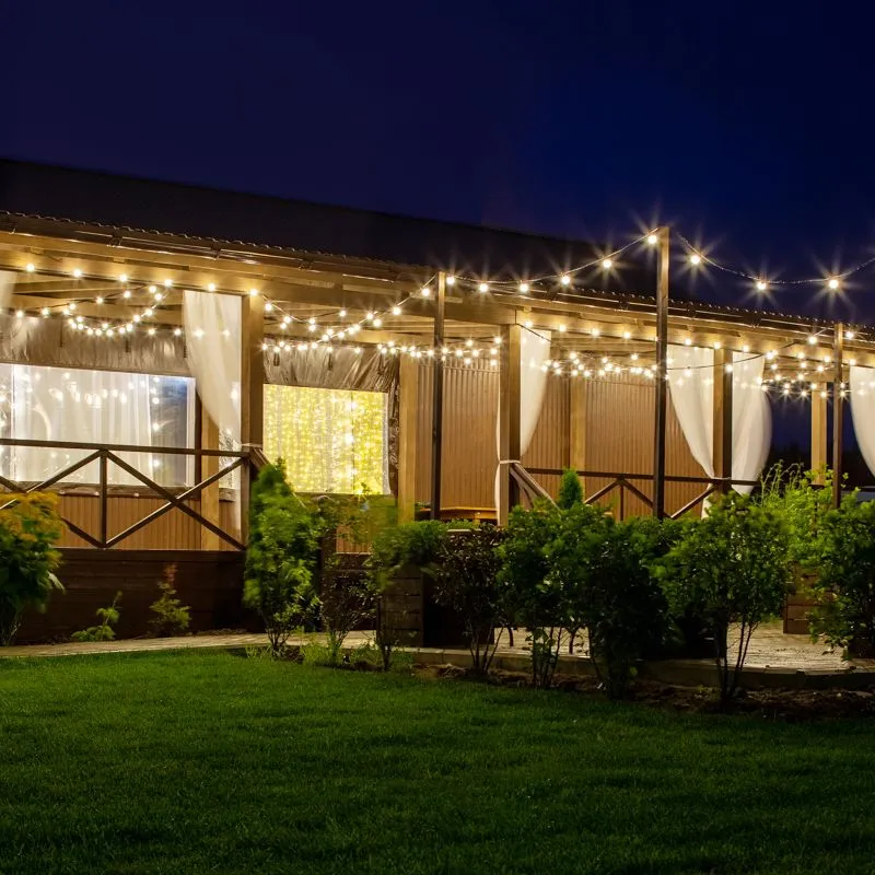 Гирлянда Belt-Light 2 жилы, 100м, шаг 50см, 180 патронов E27, IP65, черный провод NEON-NIGHT - Фото 2