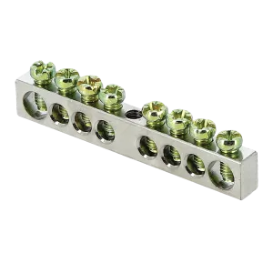 Шина PEN "ноль-земля" (6x9мм) 8 отв. цинк крепеж по центру EKF sn1-63-08