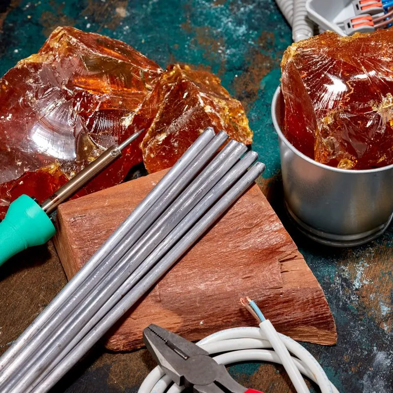 Припой пруток ПОС-90, Ø8мм, длина 400мм, ГОСТ 21931-76, олово 90%, свинец 10% (упак. 5 кг) REXANT - Фото 2