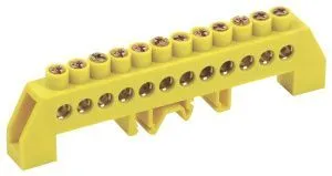 Шина PE "земля" в комбинированном DIN-изоляторе типа "Стойка" ШНИ-8х12-12-КС-Ж IEK YNN10-812-12DP-K05