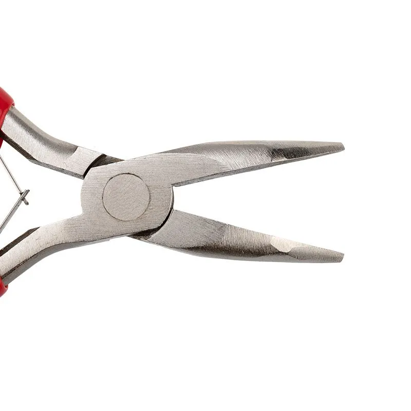 Тонкогубцы изогнутые мини 120мм никелированные, авторазжим, обливные рукоятки REXANT - Фото 3