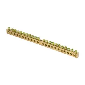 Шина PEN "ноль-земля" (6x9мм) 22 отв. латунь крепеж по центру EKF sn0-63-22