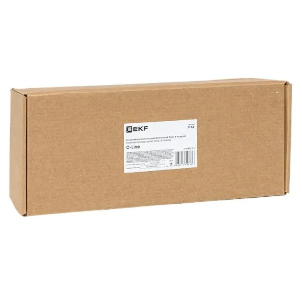 Встраиваемый настольный розеточный блок, 8 модулей, C-Line - Фото 7