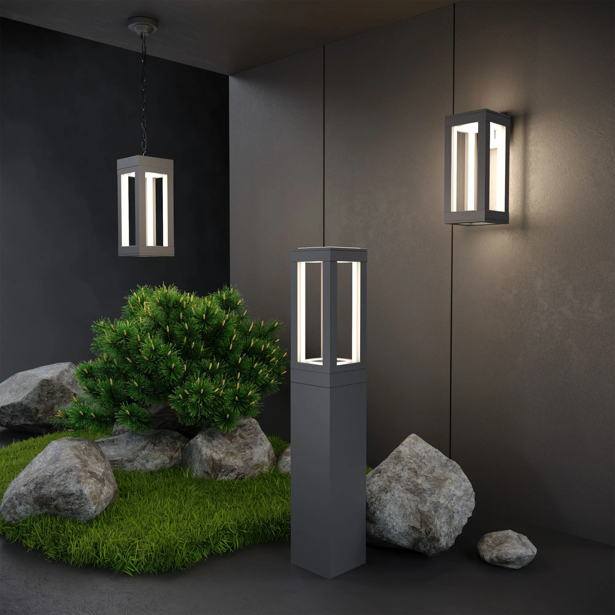 Светильник светодиодный уличный настенный Frame LED IP54 1527 TECHNO LED серый Elektrostandard - Фото 6