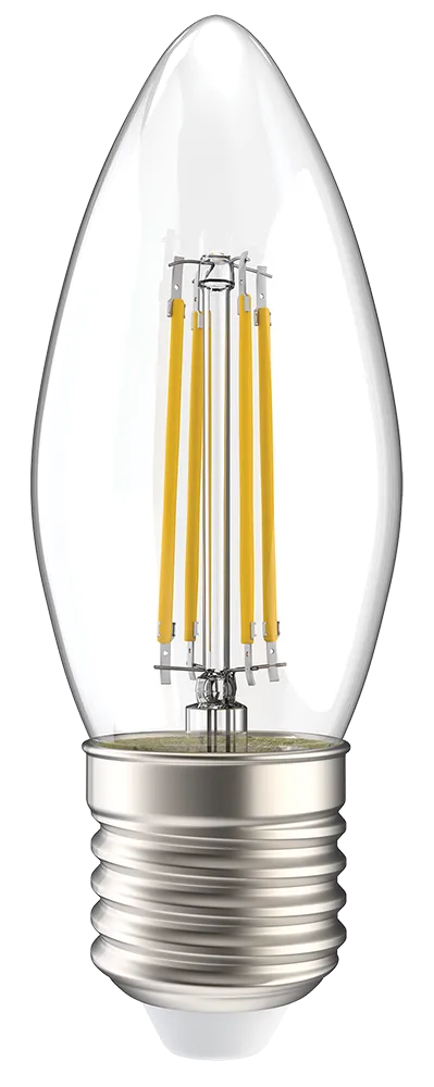 Лампа светодиодная C35 свеча прозрачная 5Вт 230В 4000К E27 серия 360° IEK