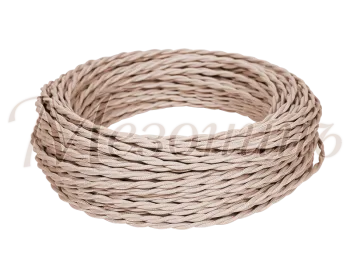 Провод декоративный витой TV+Internet, цвет- бежевый, ТМ "МезонинЪ, (бухта 45м ) GE72100-15