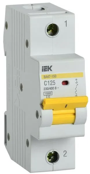 KARAT Автоматический выключатель ВА47-150 1P C 125А 15кА IEK MVA50-1-125-C