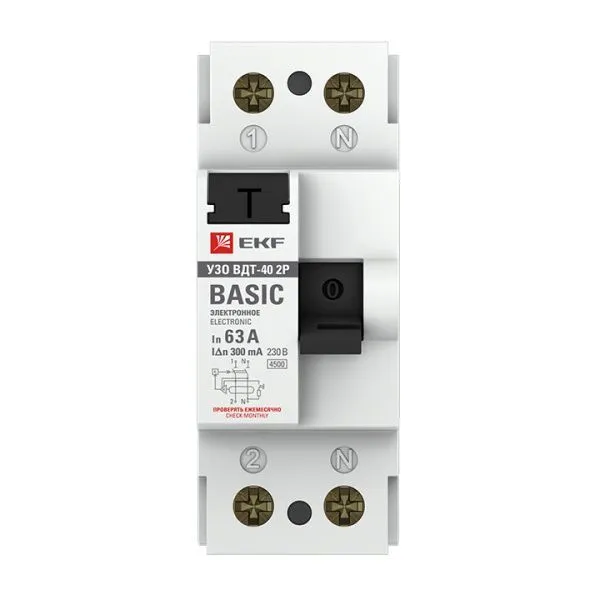 УЗО 2P 63А 300мА тип АС эл. Basic - Фото 2