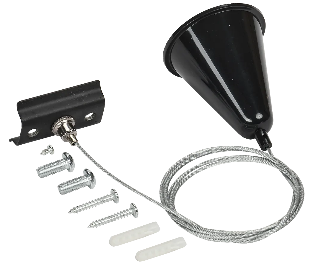 LIGHTING Комплект подвеса для шинопровода с тросом 1,5м черный IEK LT-SO0D-KPT-D15-K02