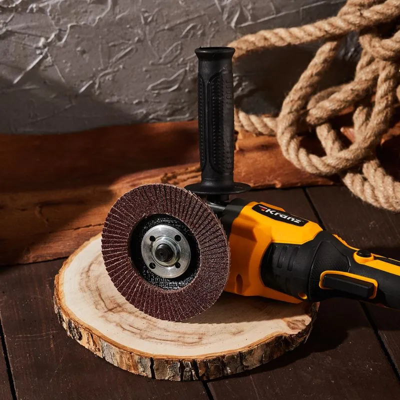 Круг лепестковый торцевой, P80, 115х22,2мм KRANZ - Фото 4