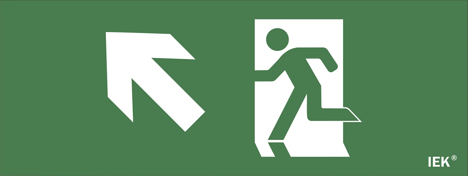 Этикетка самоклеящаяся 240х90мм "Фигура/стрелка вверх влево" IEK LPC10-1-24-09-FVVNAL