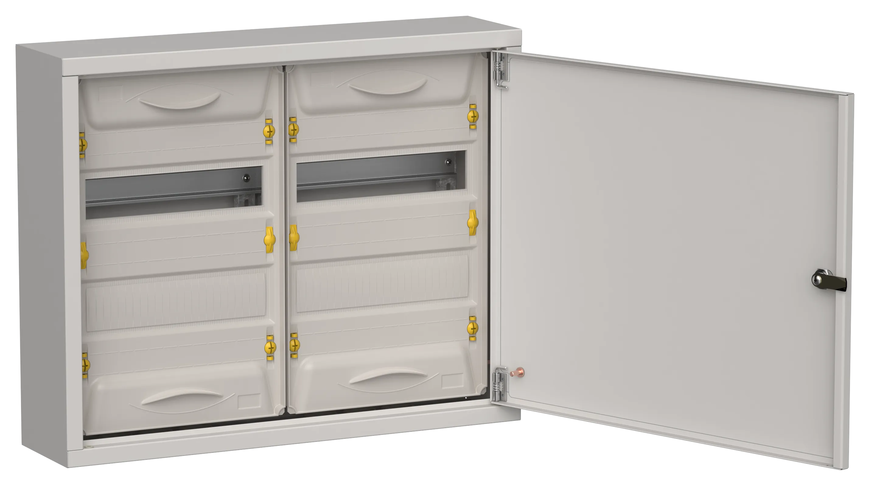 TITAN 5 Корпус металлический ЩРн-48 (2х24) 460х570х140мм IP31 серый (одна дверь) IEK