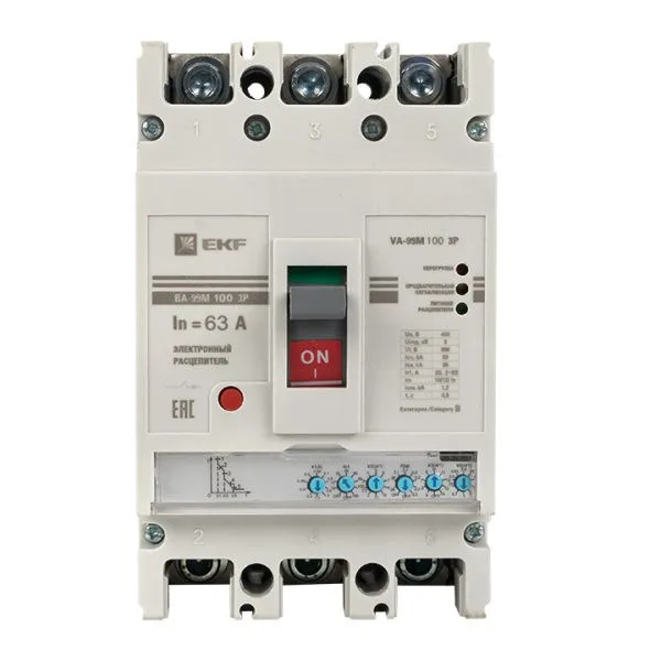 ВА-99М 100/63А 3P 50кА с электронным расцепителем EKF - Фото 4