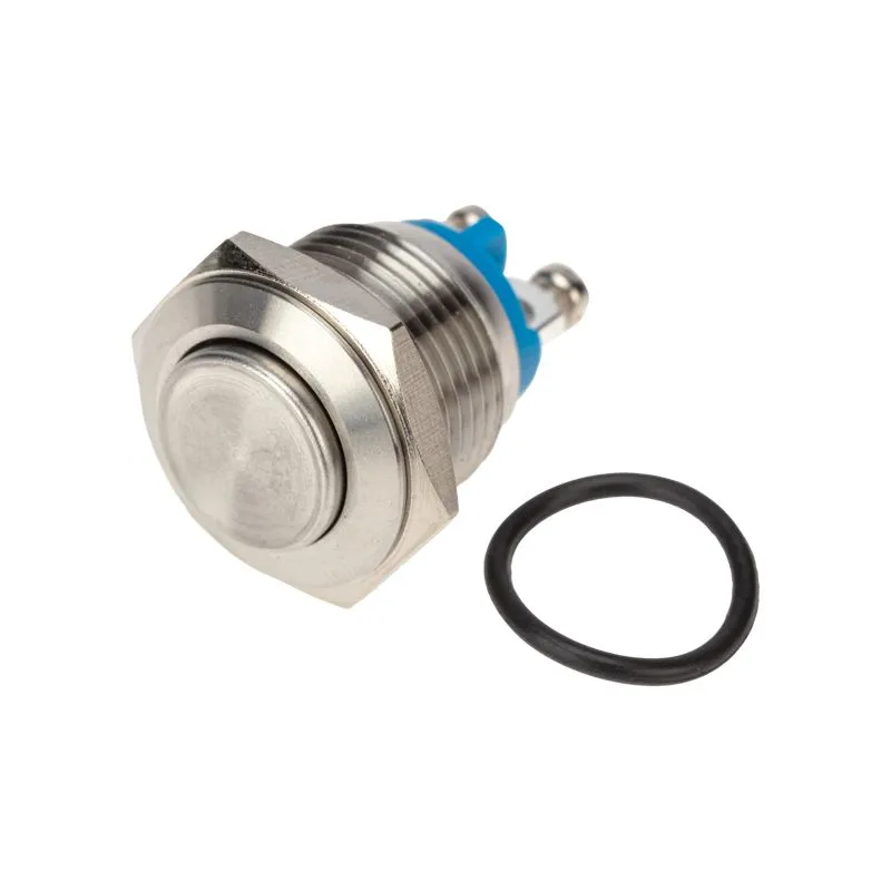 Кнопка антивандальная Ø16 Б/Фикс (2с винт) OFF-(ON) выпуклая (A16-A3) REXAN 36-3231