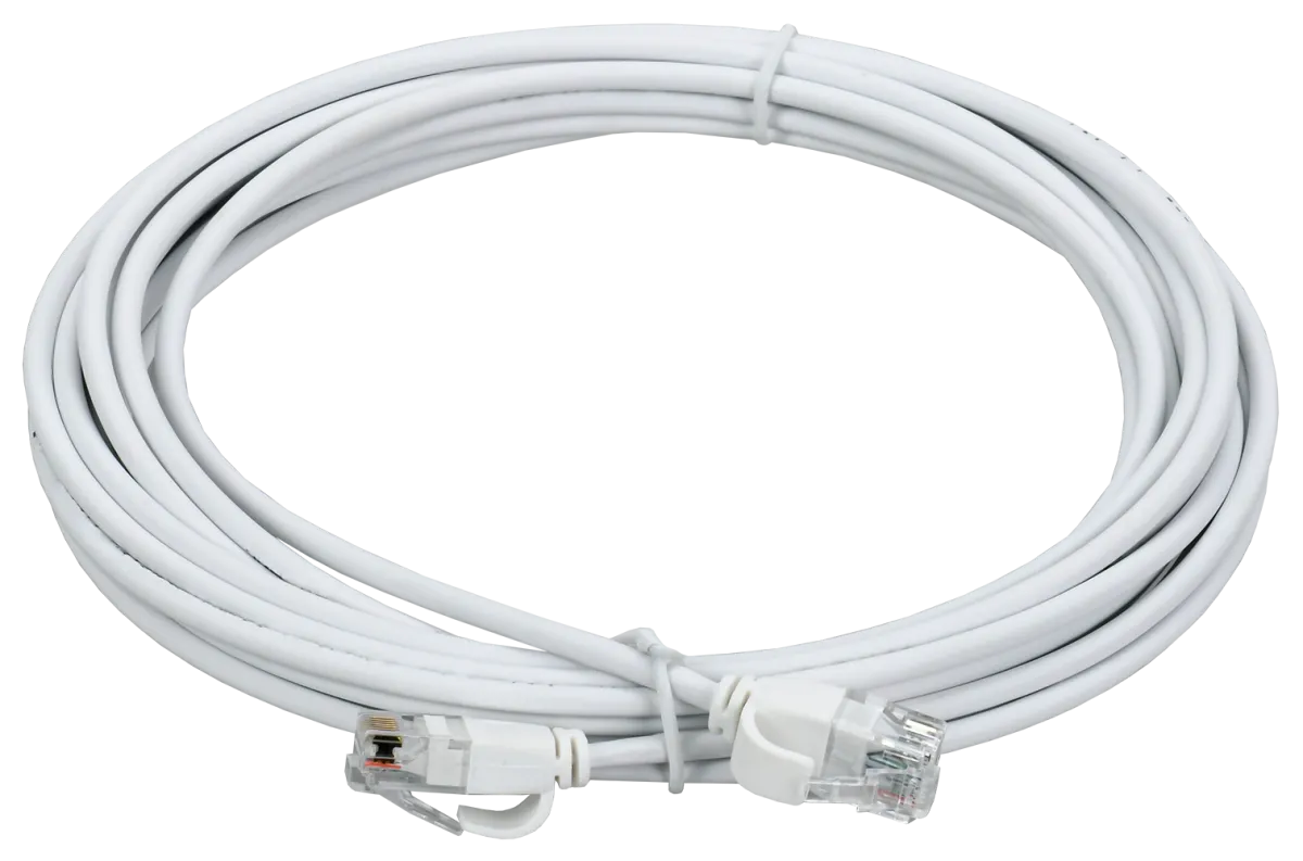 ITK Коммутационный шнур (патч-корд) кат.5E UTP LSZH 2м slim колпачок с язычком белый PC08-C5EUL-2M-SL-WT