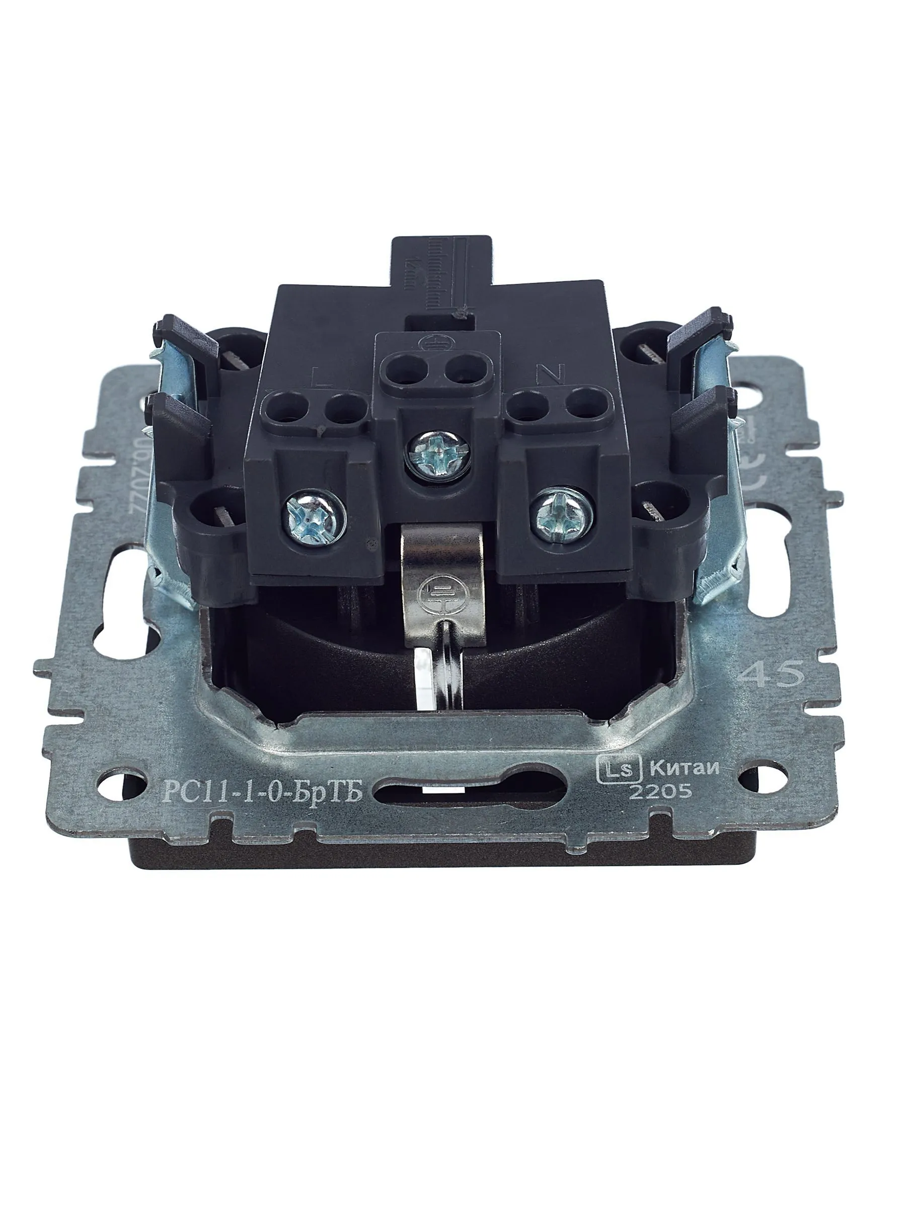 BRITE Розетка 1-местная с заземлением без защитных шторок 16А РС11-1-0-БрТБ темная бронза IEK - Фото 4