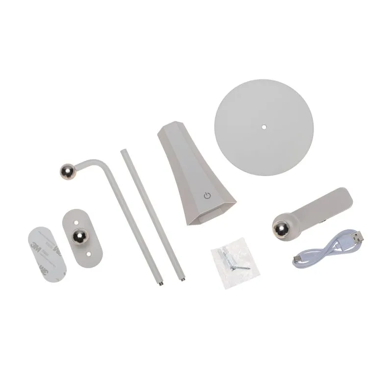 Светильник магнитный переносной с 3 креплениями, колокольчик, белый REXANT - Фото 3