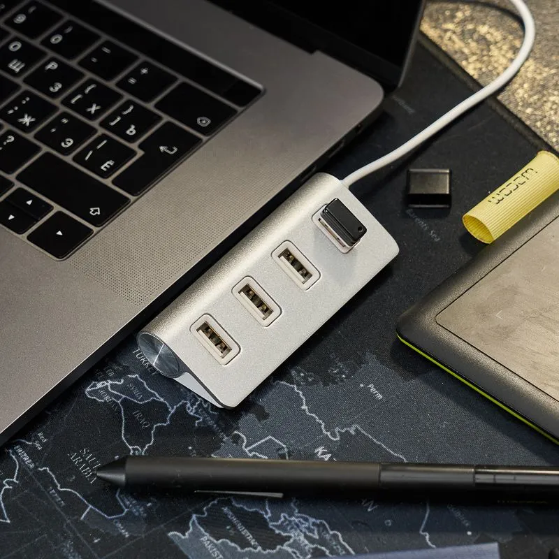 Разветвитель REXANT 4 USB-port серебристый - Фото 2