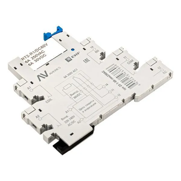 Реле промежуточное с розеткой в сборе РП slim 23/1 6A 230В AC - Фото 7