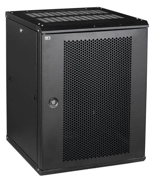 ITK Шкаф настенный LINEA W 15U 600х450мм дверь перфорированная RAL 9005