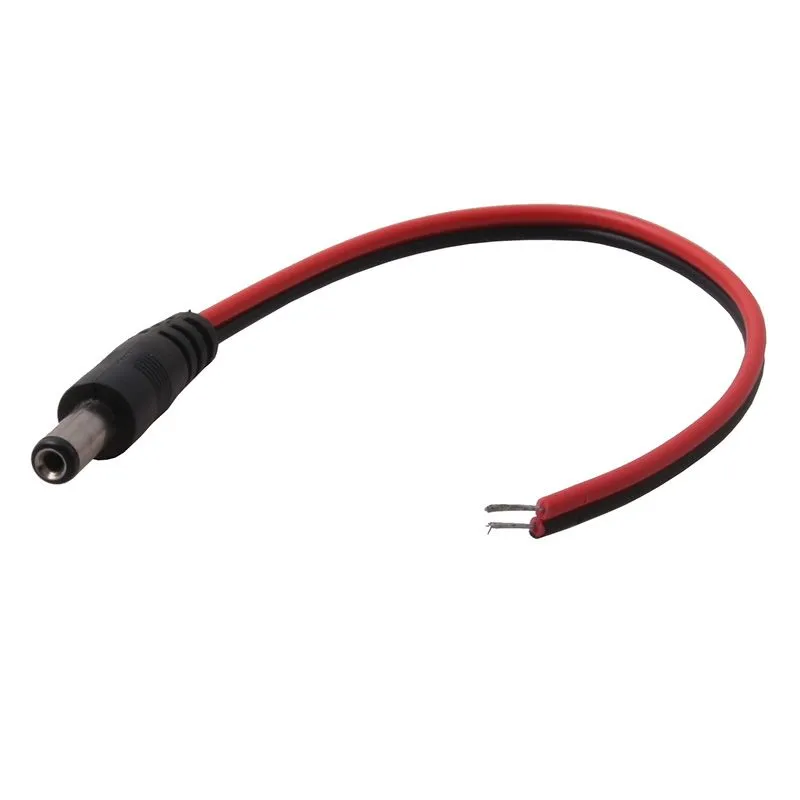 Разъем питание на кабель, штекер 2,1х5,5x10мм с проводом 20см, (1шт), REXANT - Фото 4