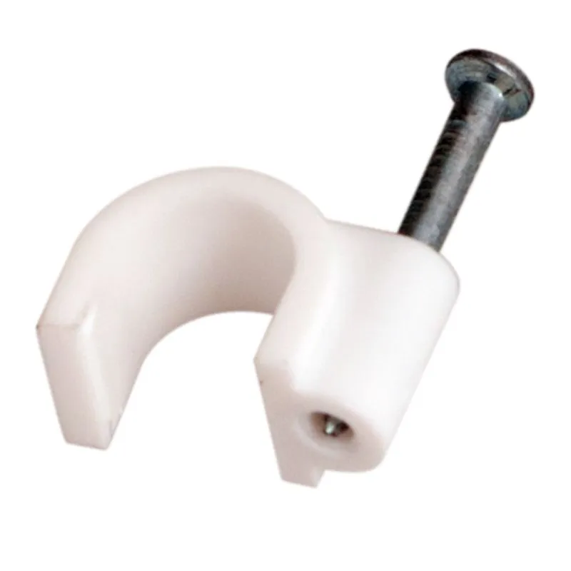 Крепеж кабеля круглый 8мм, белый (50 шт/уп) REXANT 07-4008