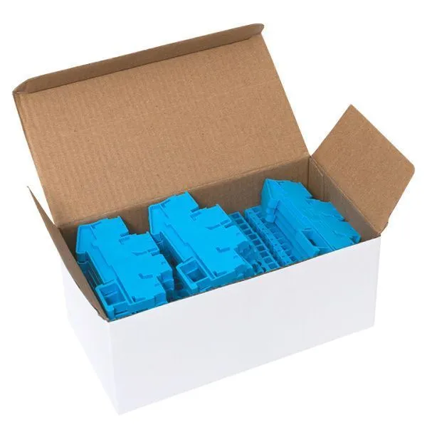 Колодка клеммная пружинная двойная JXB-ST-4 32А синяя EKF - Фото 2