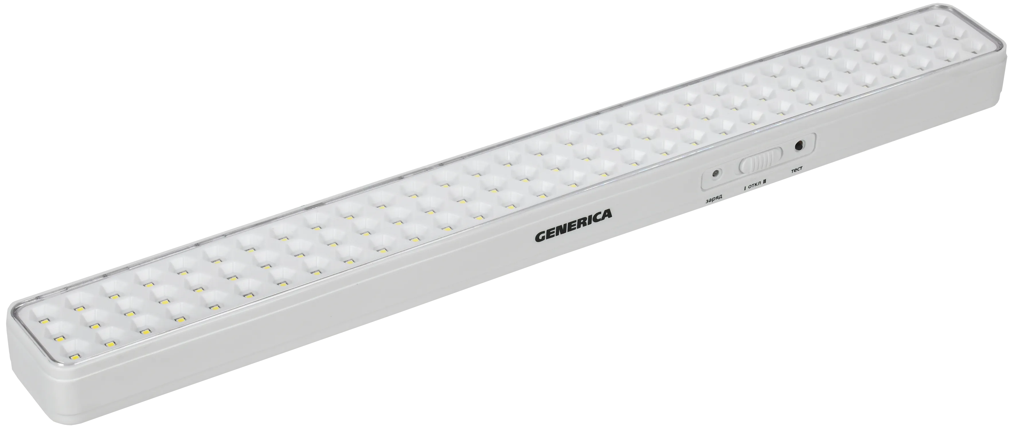 Светильник светодиодный аккумуляторный ДБА 1090 непостоянного действия 90LED 6ч 9Вт GENERICA LDBA0-1090-6-01-K01-G