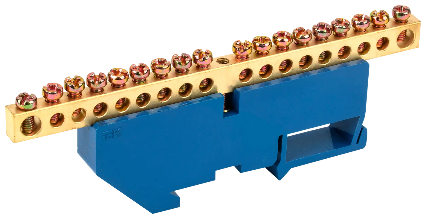 Шина N "ноль" на DIN-изол ШНИ-6х9-18-Д-С IEK