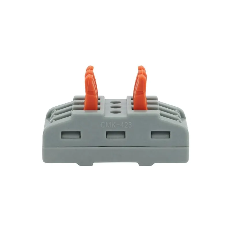 Клемма СМК 222-423 проходная 3 полюса (0,08-4 мм²), серая (25 шт./уп.) REXANT - Фото 2