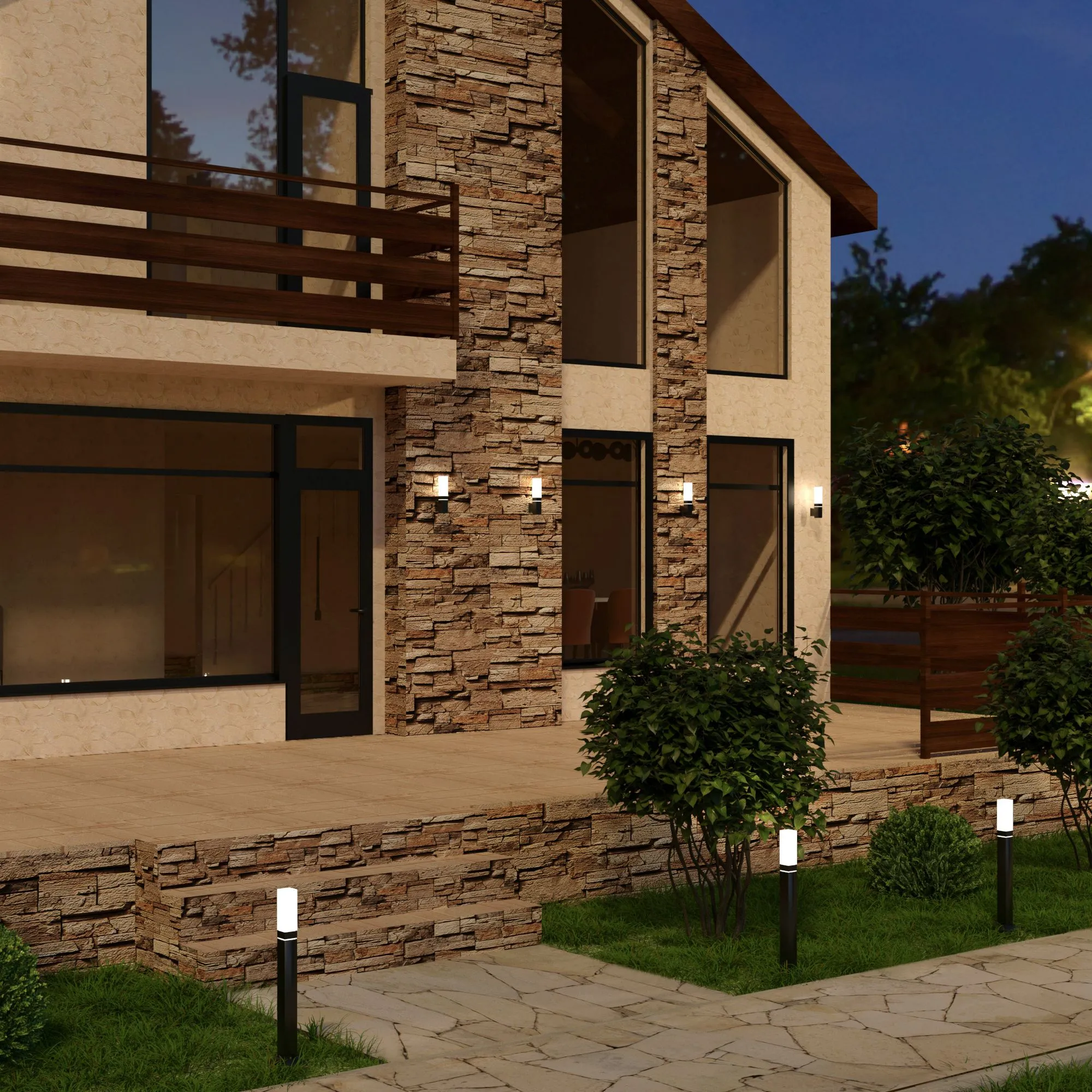 Светильник светодиодный уличный настенный Чёрный IP54 1534 TECHNO LED Elektrostandard - Фото 3