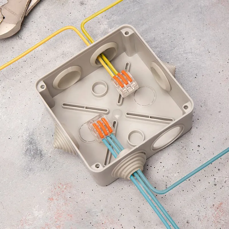 Универсальная клемма СМК 222-413, 3-проводная прозрачная 0,08-2,5/4 мм² (50 шт./уп.) REXANT - Фото 2