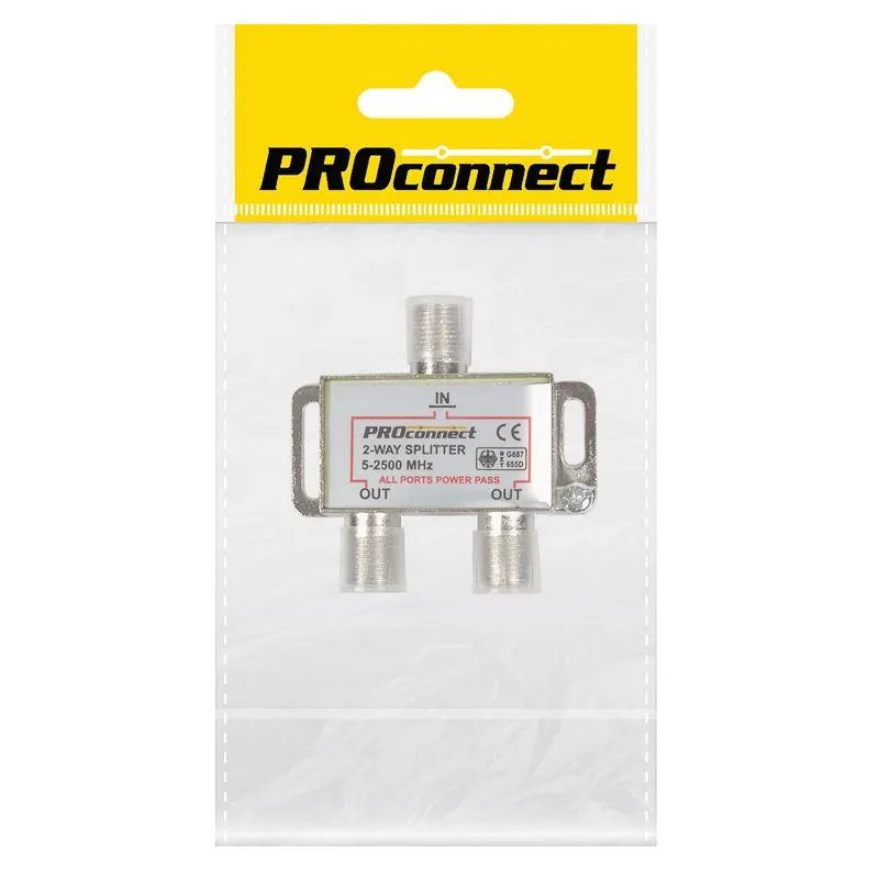 Делитель ТВх2 под F-разъем, 5-2500МГц СПУТНИК PROconnect - Фото 2