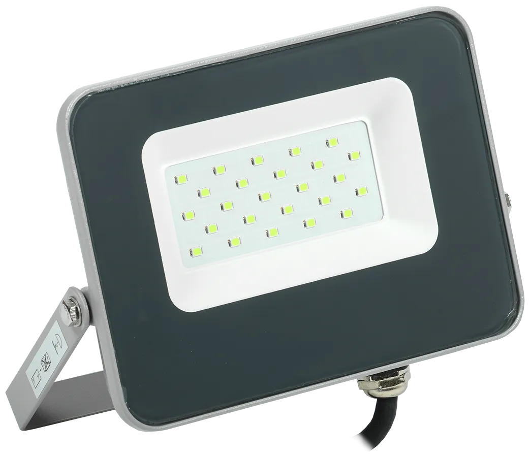 Прожектор светодиодный СДО 07-20G green IP65 серый IEK LPDO7G-01-20-K03