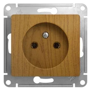 Розетка 1-м СП Glossa 16А IP20 без заземл. механизм дерево дуб SE GSL000541 288557