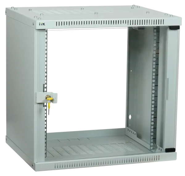 ITK Шкаф настенный LINEA WE 12U 550х350мм дверь стекло серый