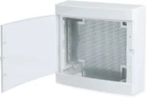 Щит слаботочный навесной "Unix" прозрачная дверь 2 габарит увеличенный 361x396x112 IP40 ux-2m-n-xl