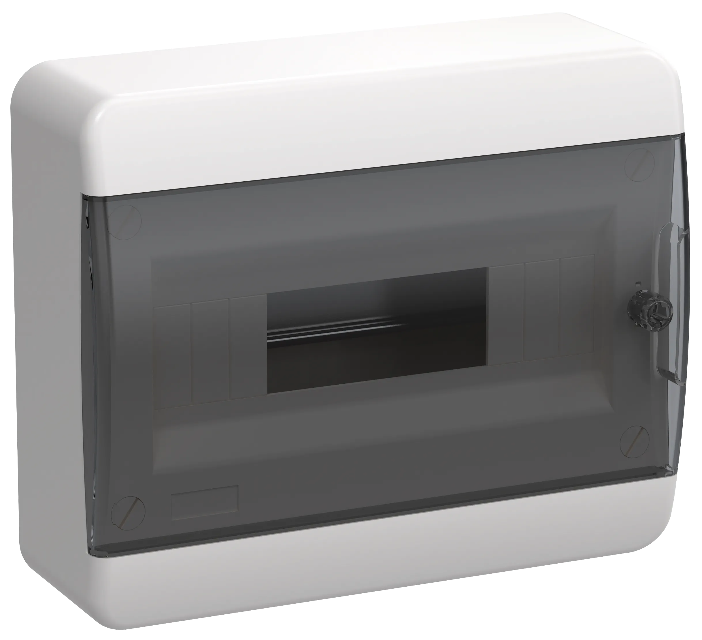 TEKFOR Корпус пластиковый ЩРН-П-12 IP41 черная прозрачная дверь IEK