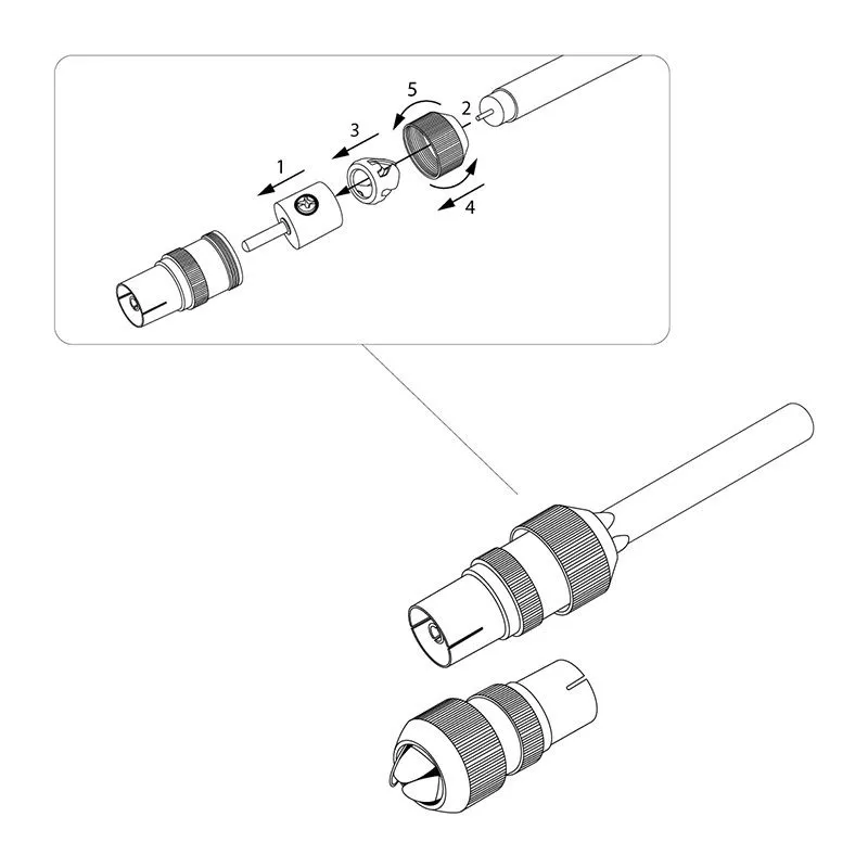 TV-разъем гнездо без пайки Орех REXANT - Фото 3