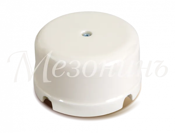 Коробка распределительная фарфоровая D80мм, h43мм, IP20, цвет -белый, ТМ "МЕЗОНИНЪ" GE70236-01