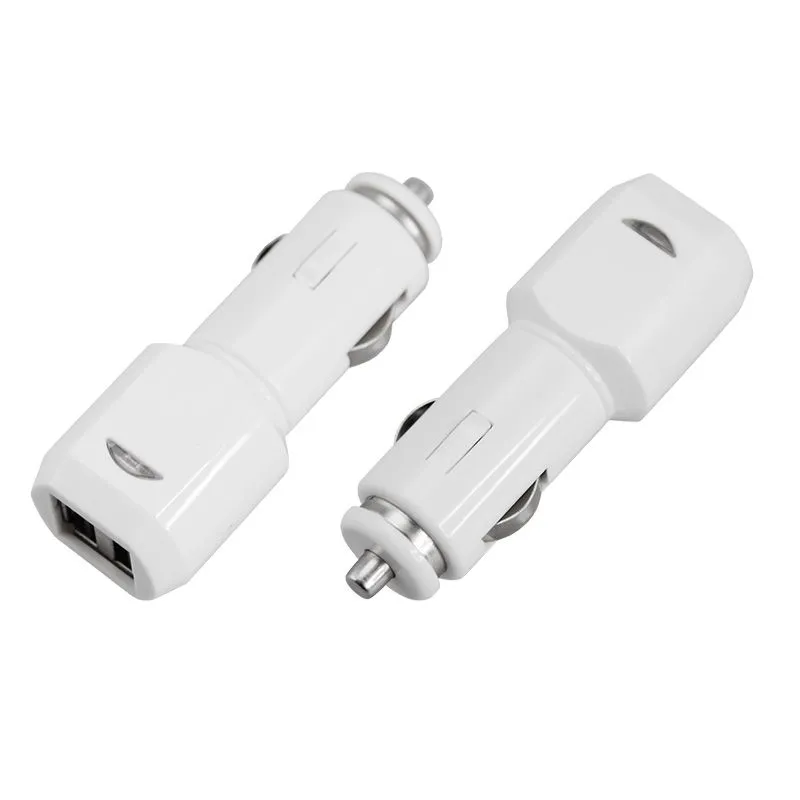 Автозарядка в прикуриватель USB (АЗУ) (5 V, 1000 mA) белая