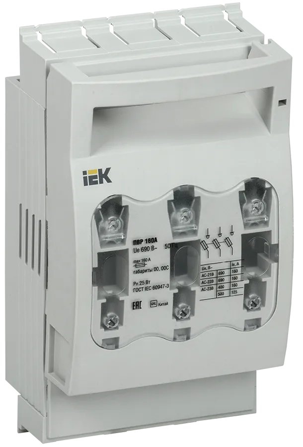 Предохранитель-выключатель-разъединитель 160А IEK SRP-10-3-160