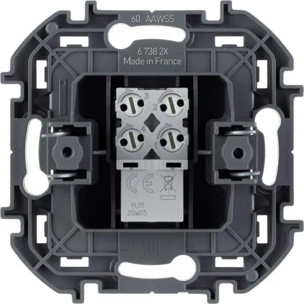 INSPIRIA Розетка телефонная RJ11 алюминий - Фото 2