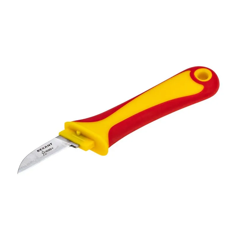 Нож монтажника, нержавеющая сталь, прямое лезвие REXANT