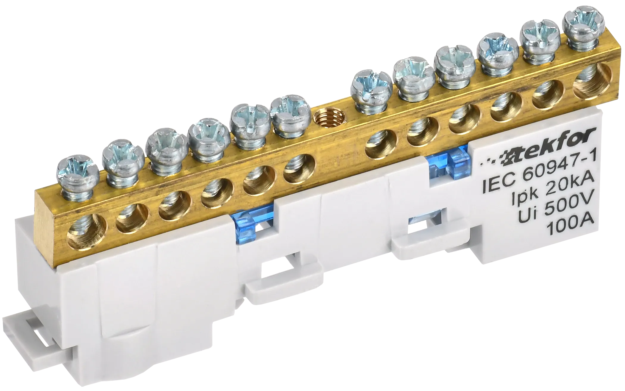 TEKFOR Шина N "ноль" изолированная на универсальном держателе 6х9-12-С IEK