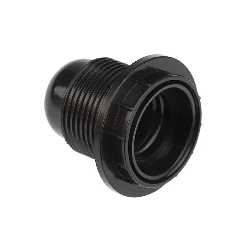 Патрон карболитовый с кольцом Е27 черный, c этикеткой REXANT