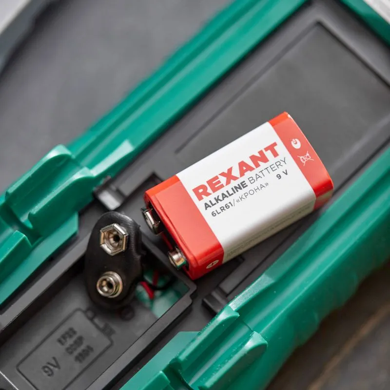 Батарейка алкалиновая 6LR61, 9В, 1 шт, «Крона», блистер REXANT - Фото 2